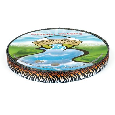 Country Brook Design - Bengal Tiger Stripe Polyester Webbing (1/2 Inch, 20 Yards)