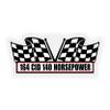 2X Engine, Window, Air Cleaner Decal Sticker 164 Cubic Inch 140 Horsepower Classic Muscle Race Car, Compatible with Chevrolet Chevy Corvair 5 1/2 x 2 1/4 inch view 2