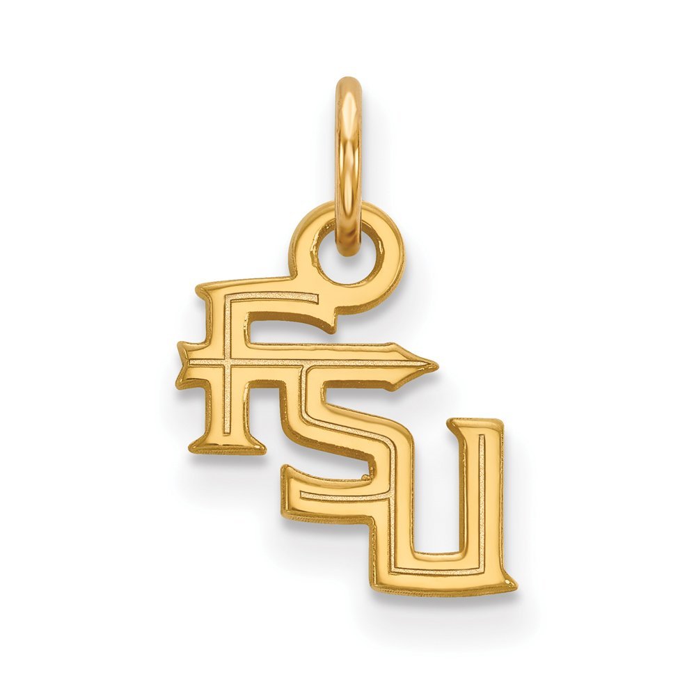 The Black Bow 14k Yellow Gold Florida State XS (Tiny) 'FSU' Necklace - 24 Inch