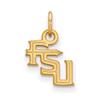 The Black Bow 14k Yellow Gold Florida State XS (Tiny) 'FSU' Necklace - 24 Inch view 1