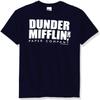 T-Line Men's The Office Tv Series Dunder Mifflin Logo-Navy Graphic T-Shirt (Navy, XX-Large) view 1