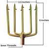 SPEARFISHING WORLD Multi-Prong Trident Harpoon Spear Tip for Hunting with Speargun, Polespear and Hawaiian Sling with 5 Barbed Prongs. view 3