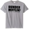 T-Line Men's The Office Tv Series Dunder Mifflin Logo-Black Graphic T-Shirt (White, X-Large) view 1