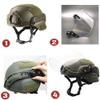 Tactical Multifunctional Fast Airsoft MICH 2000 ACH Helmet with Transparent Visor NVG Bracket and Side Rails for Outdoor Sports Such As CS Games view 3