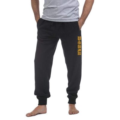 MILITARY USS Milius DDG-69 Arleigh Burke Destroyer Naval Warship Standard Size Fleece Sweatpants - X-Large Black