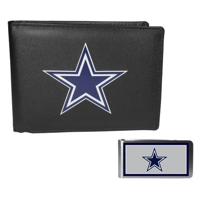 Siskiyou Sports NFL Dallas Cowboys Bi-fold Wallet & Color Money Clip, Black, One Size,FBIL055LMP