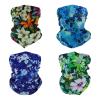 SMEHCF 4 Headband Bandana Balaclava Half Face Mask Shield Head Hair Scarf Neck Gaiter Hat Multipurpose For WoMen Men Breathable Reusable Washable Blue Purple Lily Daisy Flower view 1