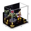 Better Display Cases Versatile Acrylic Display Case - Small Rectangle Box with Mirror, Yellow Risers, Wall Mount and Black Base 9.5" x 6" x 6.5" (A005, V43) view 2