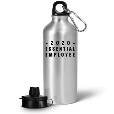 Appreciation Gifts for Essential Employee 2020 - Water Bottle Tumbler 20oz Portable Drinkware - Thank You - Health Care Nurse Doctor Postal Worker Sanitation Food Service Transportation