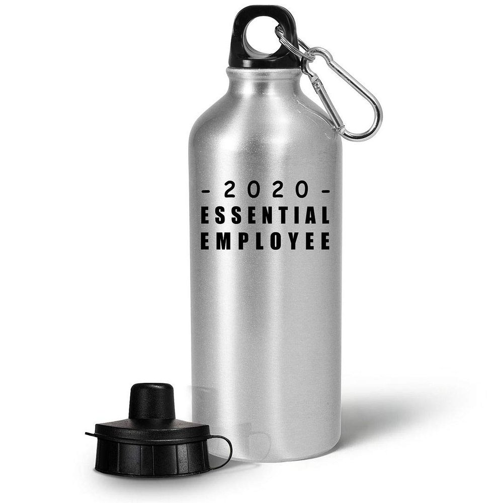 Appreciation Gifts for Essential Employee 2020 - Water Bottle Tumbler 20oz Portable Drinkware - Thank You - Health Care Nurse Doctor Postal Worker Sanitation Food Service Transportation