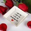 AREOK Best Gifts for Wife Gifts from Husband, Valentines Day Gift for Wife Her - Happy Anniversary Birthday Presents for Girlfriend Romantic, Ceramic Ring Dish, Jewelry Tray, Trinket Dish, I Love You view 2