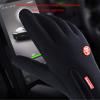 FUFU Gloves Bicycle Gloves, Running Gloves, Touch Screen, Non-Slip, Waterproof and Windproof, Sports Thickened Wool Lining Warm Gloves (Color : Black, Size : XL) view 4