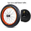 LXRZLS Extra-Wide 264.8 Fat Bicycle Tire Rubber Outer Tire Inner Tube Snow Bike Fat Bike MTB Mountain Bike Parts Bicycle Accessories (Color : 1 Outer 1 Inner Tire) view 2