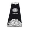 Yoga World Yoga Towel - Thick, Soft, Sweat Absorbent, Nonslip Exercise cloth Made with Microfiber Fabric - For Bikram, Pilates, Beach & Home Workout - Machine-Washable - 72 x 24 " - (Black Mandala) view 1