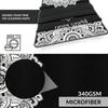 Yoga World Yoga Towel - Thick, Soft, Sweat Absorbent, Nonslip Exercise cloth Made with Microfiber Fabric - For Bikram, Pilates, Beach & Home Workout - Machine-Washable - 72 x 24 " - (Black Mandala) view 4