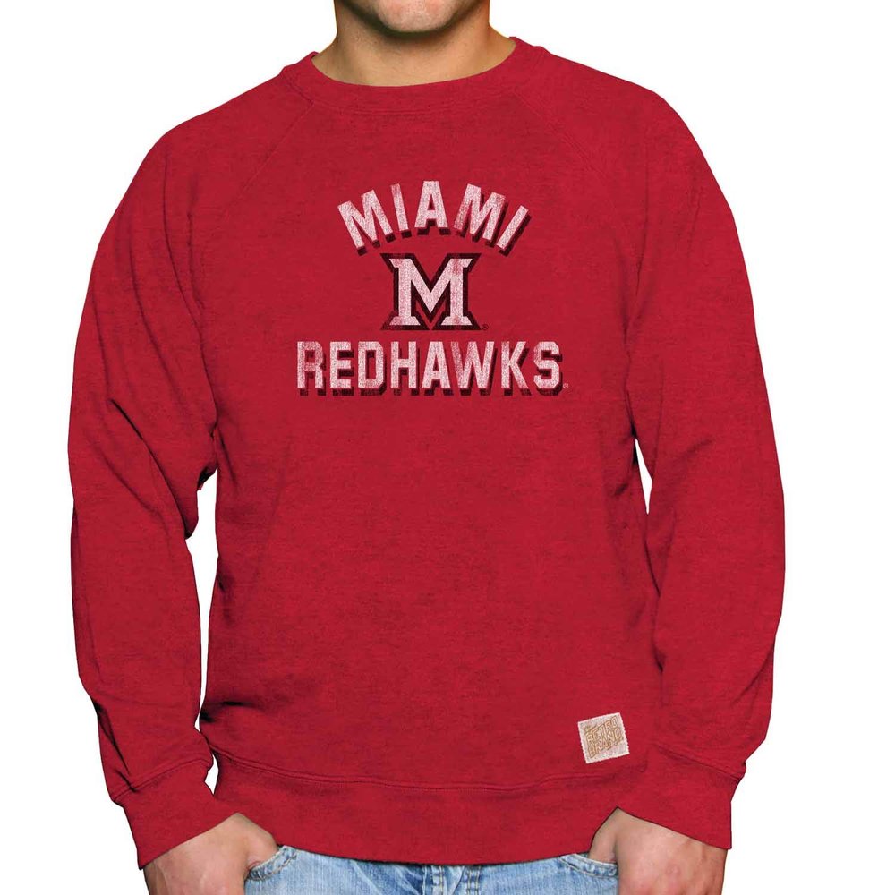 Original Retro Brand Adult University Crewneck (Miami Redhawks - Red, XX-Large)