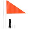 Anley 6Ft Bike Safety Flag with Fiberglass Pole & Mounting Bracket - Adjustable Length, High Visibility & Tear Resistant - Double Sided Bicycle Trailer Safety Flags for Kids & Adults (Orange) view 1