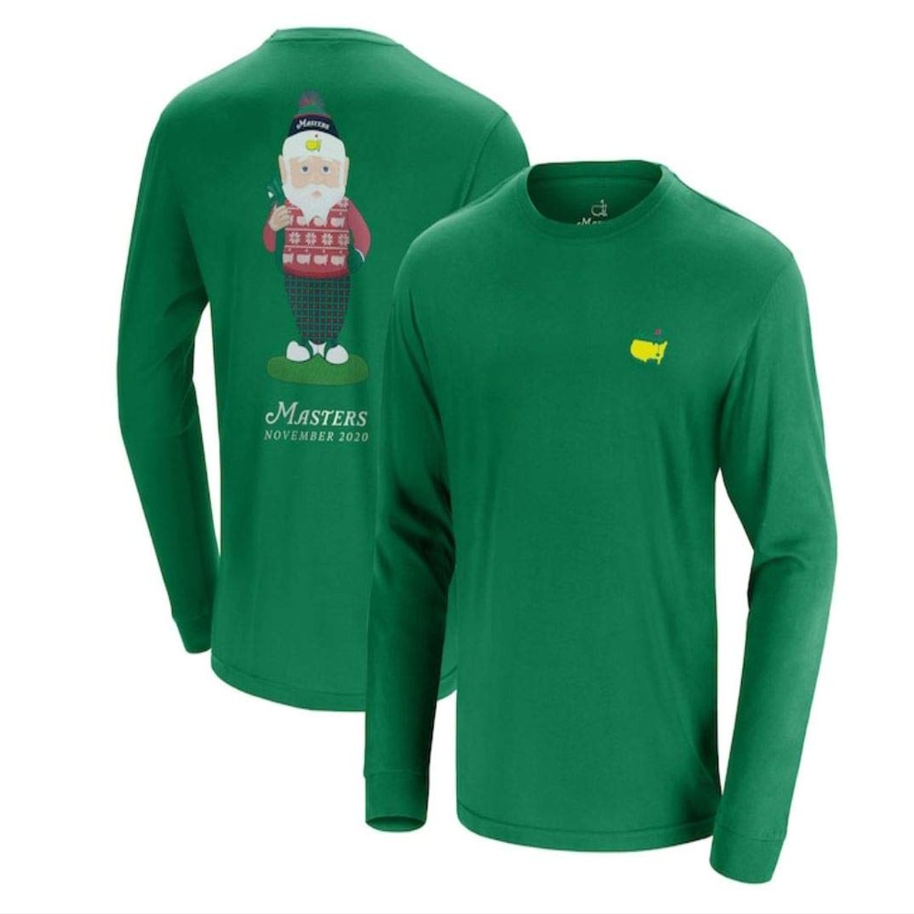 Masters 2020 November Golf Augusta Green Gnome Long Sleeve Shirt Size XL