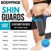 Bodyprox Soccer Shin Guards Sleeves for Men, Women and Youth (X-Large) view 2