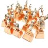 Fish WOW! 50pcs Fishing Copper Bell Alert with Eagle Clamp Clips Baits Alarm Bells view 1