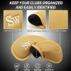 FINGER TEN Premium Synthetic Leather Stylish Iron & Wedge Golf Head Covers Value 12 Piece Set, Embroidered Labels & Fits Most Clubs Gift Set, Travel Protection Accessories (1 Side-Brown) view 3