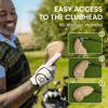 FINGER TEN Premium Synthetic Leather Stylish Iron & Wedge Golf Head Covers Value 12 Piece Set, Embroidered Labels & Fits Most Clubs Gift Set, Travel Protection Accessories (1 Side-Brown) view 4
