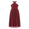 YONGHS Kids Flower Girls Chiffon Wedding Dresses Sleeveless Pleated Bridesmaid Pageant Communion Party Dress Burgundy 8 view 1