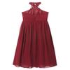 YONGHS Kids Flower Girls Chiffon Wedding Dresses Sleeveless Pleated Bridesmaid Pageant Communion Party Dress Burgundy 8 view 4
