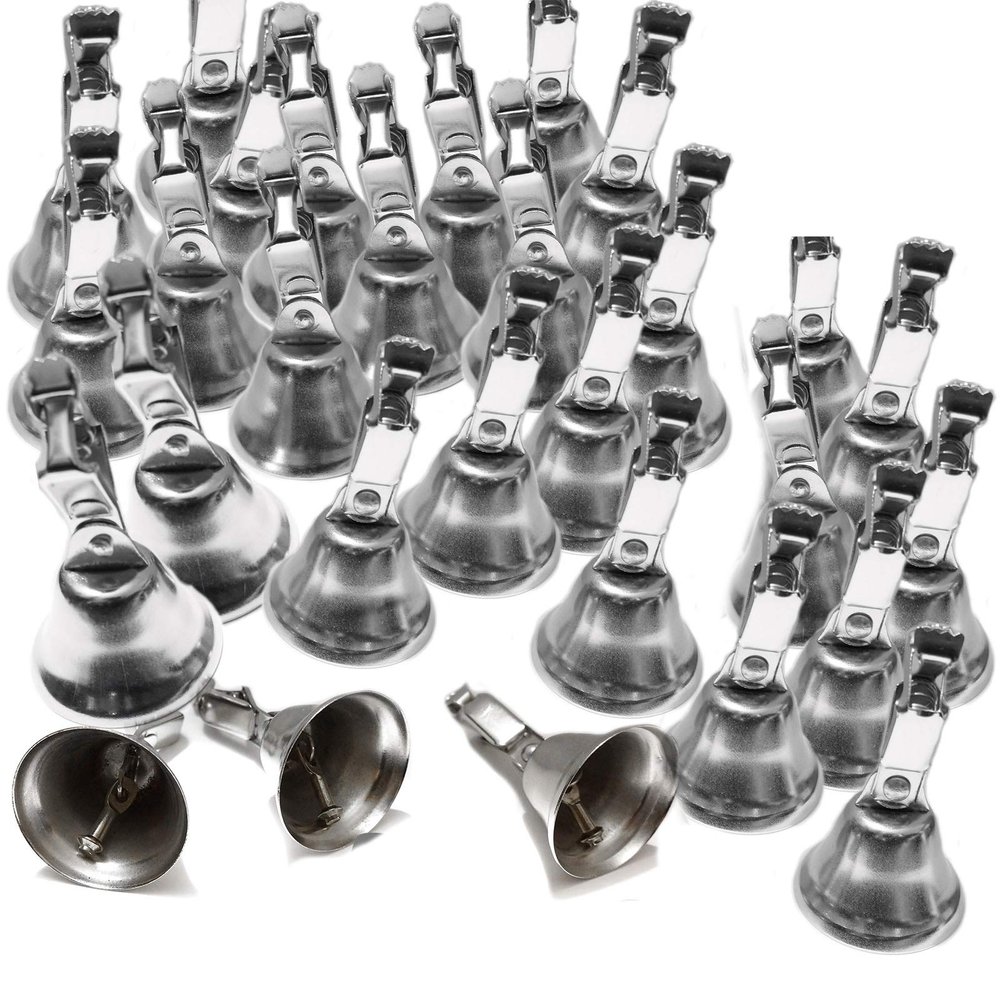 Fish WOW! 50pcs Fishing Liberty Bells Alert Eagle Clamp Clips Lures Baits Bite Alarm