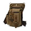AUGU Canvas Drop Leg Bag Tactical Thigh Outdoor Waist Pack for Men Women Military Cycling Multi-Pocket Waist Fanny Pouch Daypack, Coffee, Medium view 1