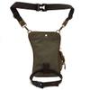 AUGU Canvas Drop Leg Bag Tactical Thigh Outdoor Waist Pack for Men Women Military Cycling Multi-Pocket Waist Fanny Pouch Daypack, Army Green, Medium view 2