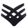 dPois Men's Elastic Thong Underwear Bikini Briefs Strappy Bulge Enhancing Lingerie Black M view 2