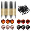 Accmor 12 Pcs Darts Plastic Tip, Soft Tip Darts Set, 14g Plastic Tipped Dart, Attach Extra 36 Black 2BA Replacement Tips, Soft Tip Darts for Electronic/Plastic Dartboard view 4