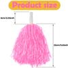 Hooshing 12PCS Pink Pom Poms Cheerleading Plastic Cheer Pompoms with Handles for Team Spirit Sports Party Dance view 3
