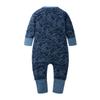 Baby Boys Girls Unisex 2-Pack Long Sleeve Cotton Footed Pajama Infant Cute Graphic 2-Way Zip Romper Sleep and Play view 2