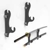 QiXin Sword Hook Two-Layer Wall-Mounted Samurai Sword Stand Display Stand Sword Holder Support All Swords (Black) view 1
