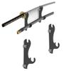 QiXin Sword Hook Two-Layer Wall-Mounted Samurai Sword Stand Display Stand Sword Holder Support All Swords (Black) view 2
