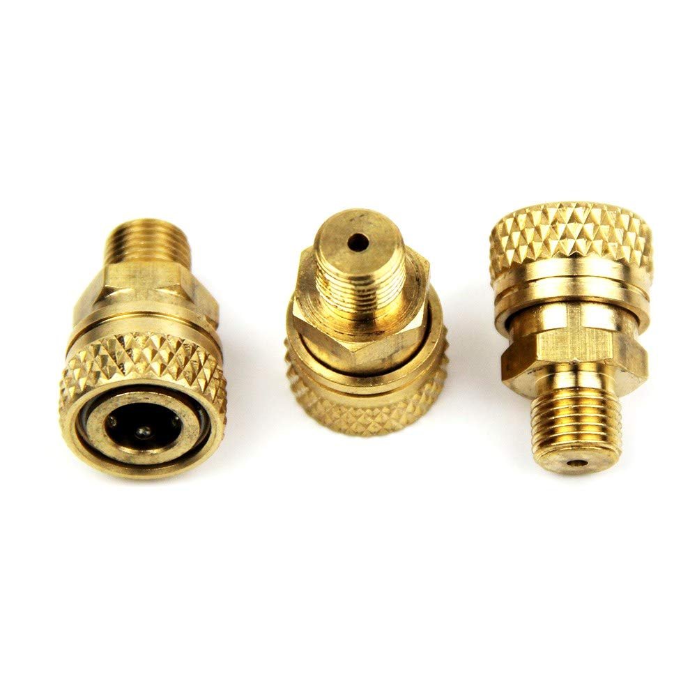 3 Pieces PCP Diving Cylinders High Pressure Fill Hose Fitting 8mm Female Quick Disconnect Connector Male Thread 1/8NPT & 1/8BSPP & M10x1