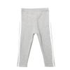 Hansber Kids Boys Girls Stretchy Athletic Leggings High Waist Sports Pants Side Striped Tights for Gym Yoga Fitness Striped Light Grey 6 view 3