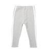 Hansber Kids Boys Girls Stretchy Athletic Leggings High Waist Sports Pants Side Striped Tights for Gym Yoga Fitness Striped Light Grey 6 view 4