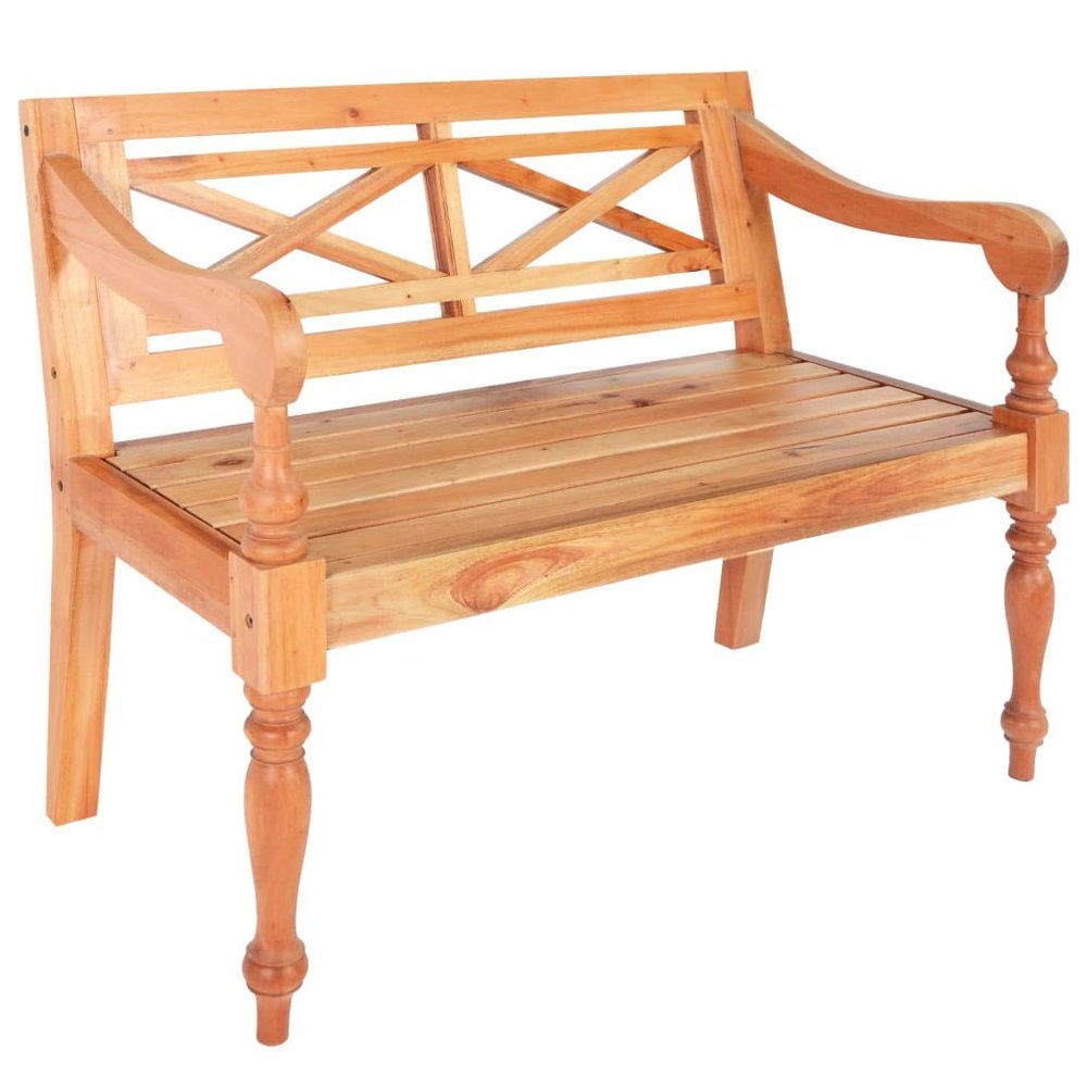 FAMIROSA Wooden Bench with Backrest Mahogany Wood Home Bench for Entryway Living Room Kitchen 38.6" x 19.7" x 32.3" Brown