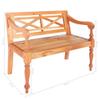 FAMIROSA Wooden Bench with Backrest Mahogany Wood Home Bench for Entryway Living Room Kitchen 38.6" x 19.7" x 32.3" Brown view 2