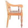 FAMIROSA Wooden Bench with Backrest Mahogany Wood Home Bench for Entryway Living Room Kitchen 38.6" x 19.7" x 32.3" Brown view 4