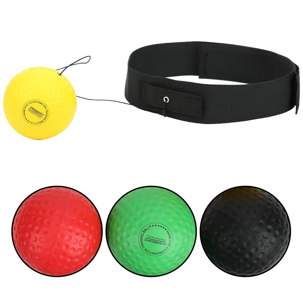 NITRIP Soft React Head Ball, Boxing Reflex Ball 4 Balls HeadMounted Boxing Reflex Ball Set, Boxing Exercise Ball for Fitness Sports, Hand Eye Coordination
