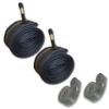 2 Tubes - 26 x 2.00-2.40, w/ 48mm Schrader Valve with 20mm Rubber Rim Strip. 26x2.125, 26x2.0, 26x 2.30, 26 x 2.40 Butyl Rubber Bicycle Inner Tube view 1