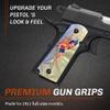 Compatible Replacement Grips for 1911 Full Size IMOP with Black Leopard Grips Compatible with Colt Gov and Clones view 3