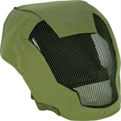 Evike Airsoft - Matrix Iron Face Carbon Steel Striker Gen4 Metal Mesh Full Face Face Pro (Color: OD Green)
