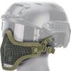 Evike Airsoft - Matrix Iron Face Carbon Steel Mesh Striker V1 Lower Half Face Pro (Color: OD Green) view 1