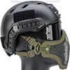 Evike Airsoft - Matrix Iron Face Carbon Steel Mesh Striker V1 Lower Half Face Pro (Color: OD Green) view 3