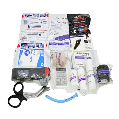 Lightning X Spread Eagle Complete Tactical Gunshot & Trauma IFAK Kit w/Laser Cut MOLLE (Refill Kit Only)